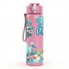 1PC Faith Hope Teal Floral Lettering 750ml Color Plastic Sports Water Bottle Leakproof Flip Straw Lid Suitable for Sports Office Home Use