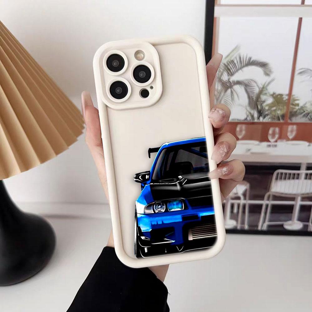 Carton Sports Car JDM Drift Phone Case For Samsung A13 A15 A16 A17 A22 A23 A25 A32 A33 A35 A51 A52 A53 A54 A55 A71 A72 Cover