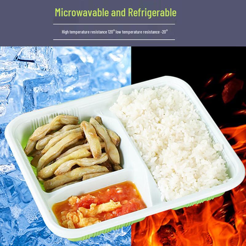 Handun 3-Compartment Disposable Takeout Containers