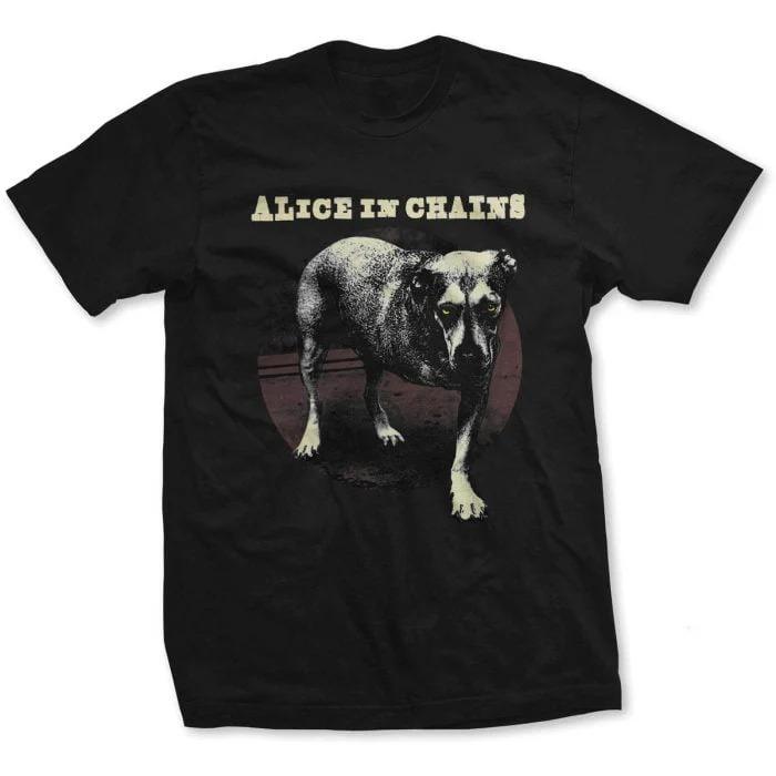 Vintage Alice in Chains Print TShirt High Quality 100 Cotton Unisex NonFading Psychedelic Rock Graphic Short Sleeve for Fa M
