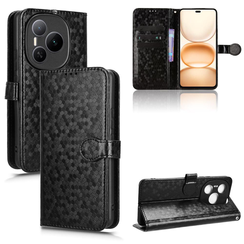 For Honor Power 5G Wallet Case Dot Pattern Imprint PU Leather Phone Cover