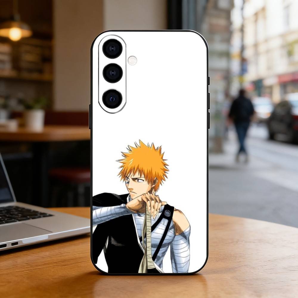 Bleach Ichigo Kurosaki Phone Case For Samsung Galaxy A73,A72,A71,A70,A53,A52,A51,Soft Silicone Black Cover