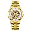 Popular Fashion Calendar Men's Watch Men's Watch Steel Belt Non-Mechanical Business Waterproof Square Diamond Chinese Dragon Watch