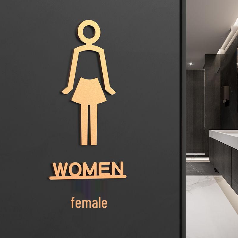 Niestandardowe znaki toaletowe: Kreatywne naklejki na toaletę do biura i hotelu dla mężczyzn/kobiet