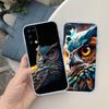 RP13 Cartoon Art Owl Transparent Phone Case for Motorola Moto Edge 20 30 40 50 S30 Fusion Ultra Pro Neo Lite + G200 G23