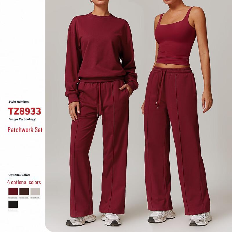 OEING Women's Hoodie & Wide-Leg Tracksuit Set