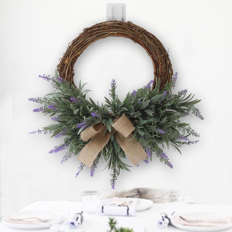 Large Topiary Wreaths Hanging Garden Wedding Faux Lavender Flowers Wreath Decors