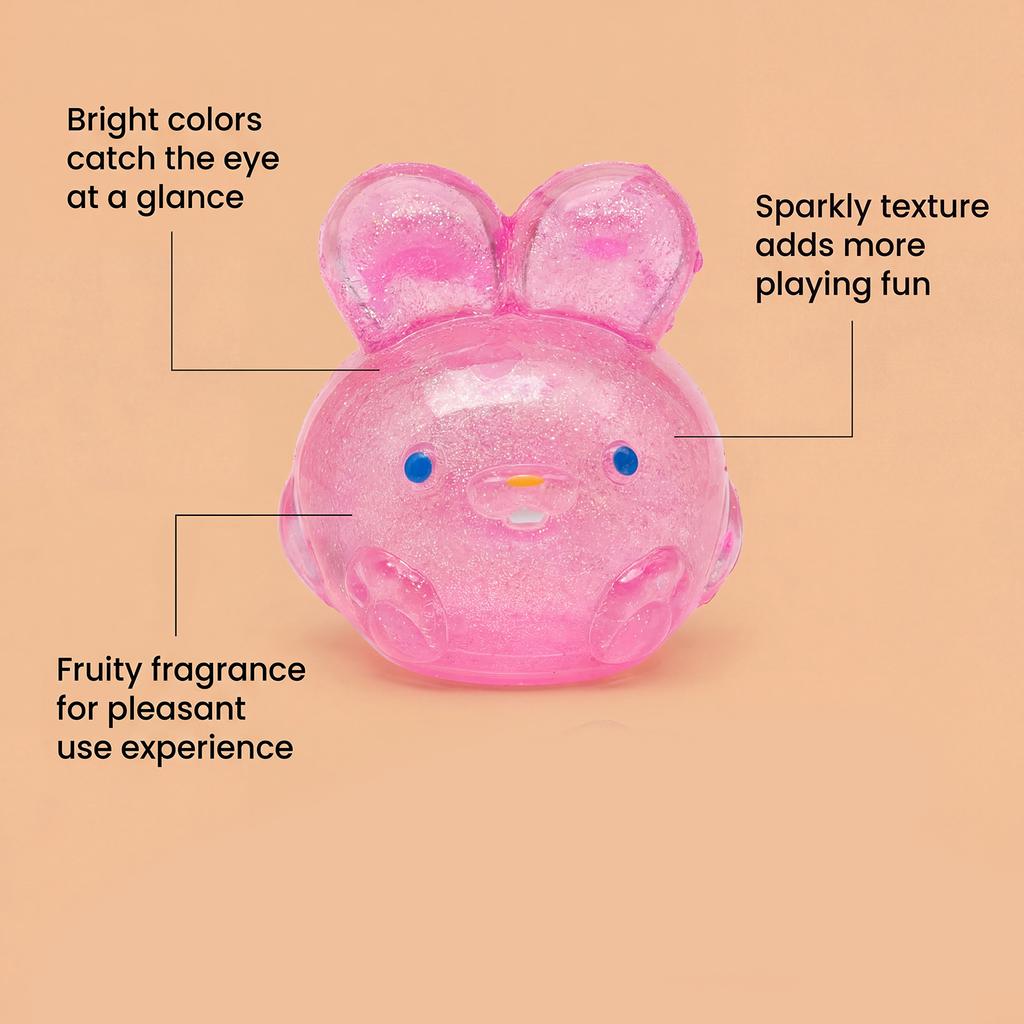 Jelly Rabbit Squeeze Toy Hops Sensory  Stress Relief Slow Rebound Soft Pinch Desktop Decoration Party Birthday Gifts