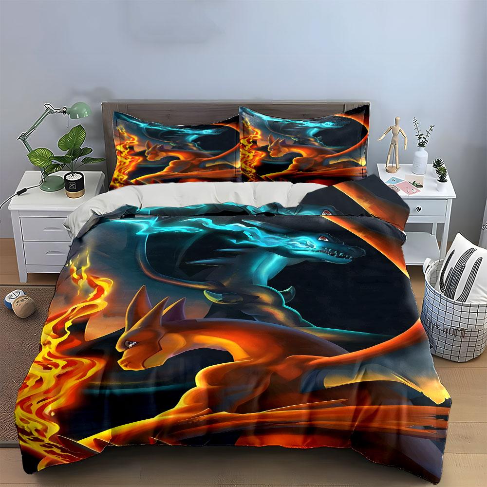 Fiery dragons in battle. Bedding sets Duvet cover sets Duvet covers Pillowcases(1 * Duvet Cover 2 * Pillowcases without duvet insert)