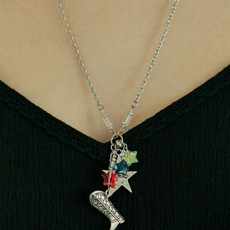 VVV Western Star Boots Surgical Chain Necklace