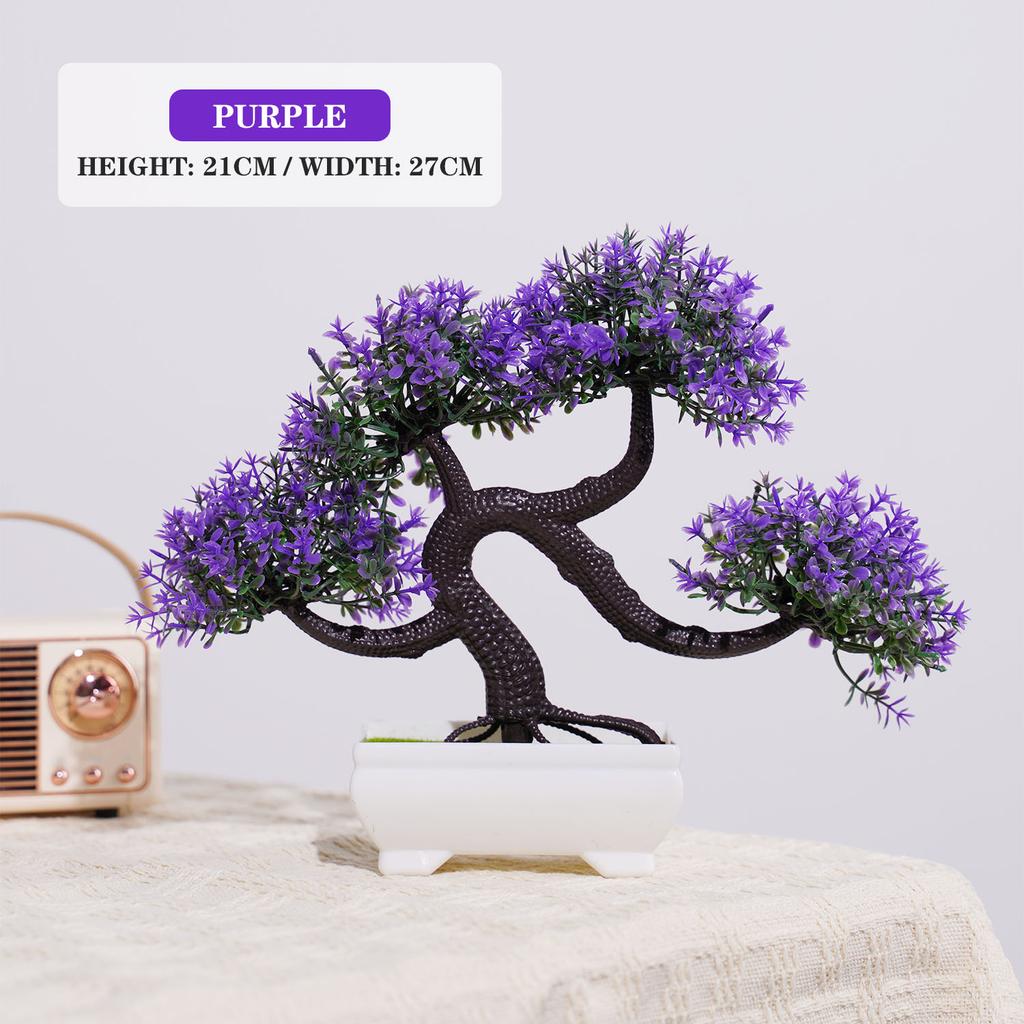 Artificial Plants Bonsai Small Tree Simulation Pot Plants Fake Flowers Table Potted Ornaments for Hotel Garden Home Decor