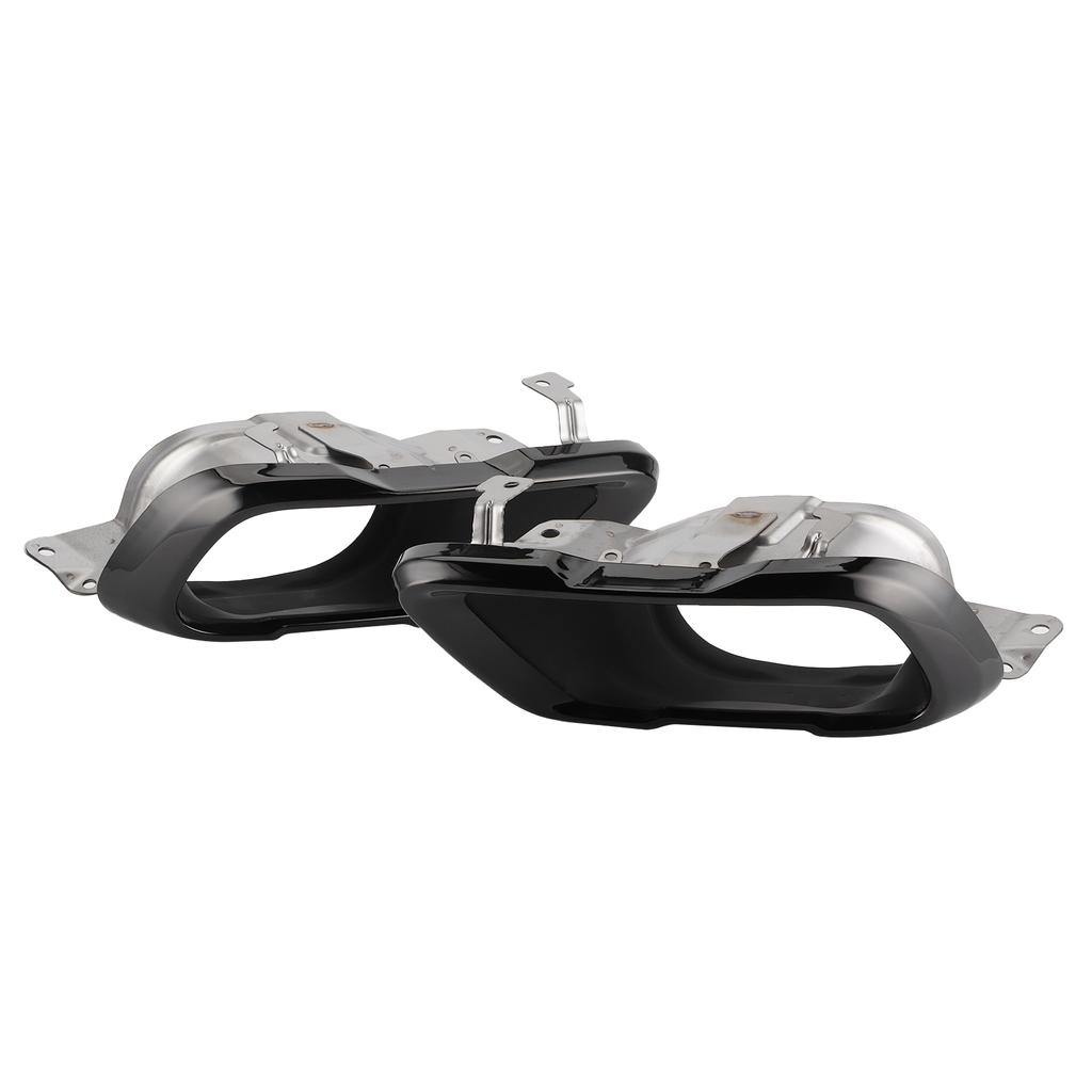 Pair Chrome Black Exhaust Muffler Tips Set End Pipe Trim Fit for X5 G05 M Sport 2019+