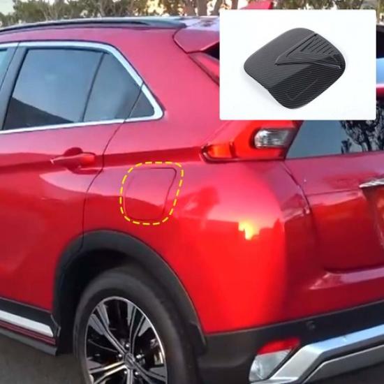 ABS Carbon Fiber Pattern Fuel Tank Cap Trim For Mitsubishi Eclipse Cross 2018-23