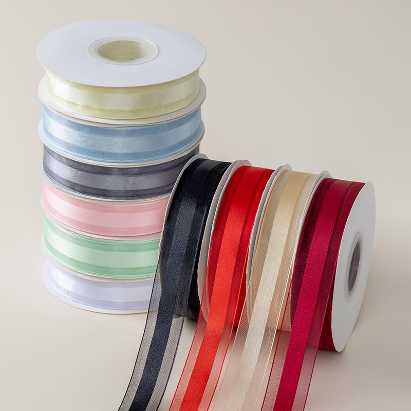 Thin Silk Ribbon Fresh Flowers Gift Packaging Handmade Bow Decoration Woven Ribbon Flower Shop Material