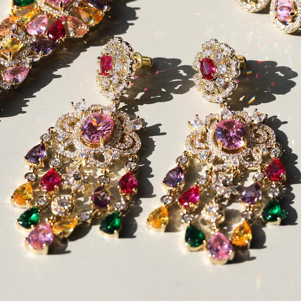 Bo Xin Yun Luxury Jewelry Set: Elegant Necklace, Ring, and Earrings
