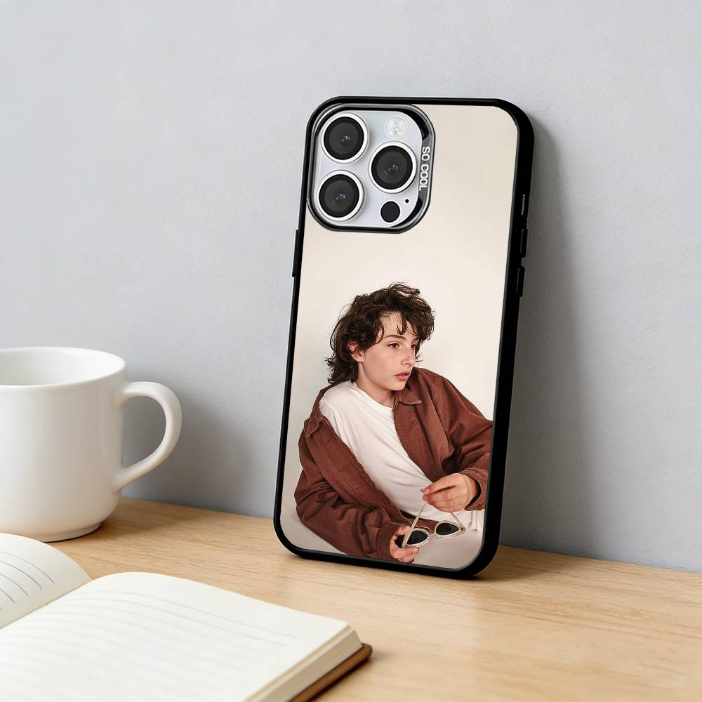 

Finn Wolfhard Stranger Phone Case For iPhone 17,16,15,14,13,12,11 Plus,Pro Max,XS,Colored Silver Plated Inside Cover iPhone17promax