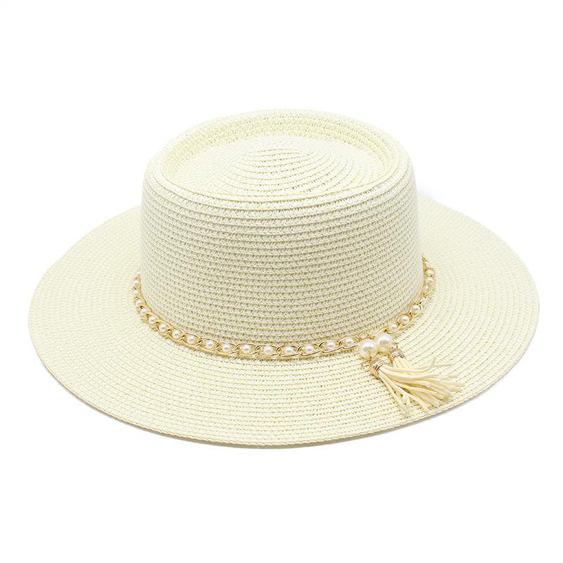 New Women Hats Summer Sun Straw Hats Outdoor Beach Panama Jazz Hats Leisure Vacation Dress Cap Sombreros De Mujer