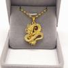 Vergoldete 3D Fliegender Drache Anhänger Halskette - Herren Luxuriöses High-End Accessoire