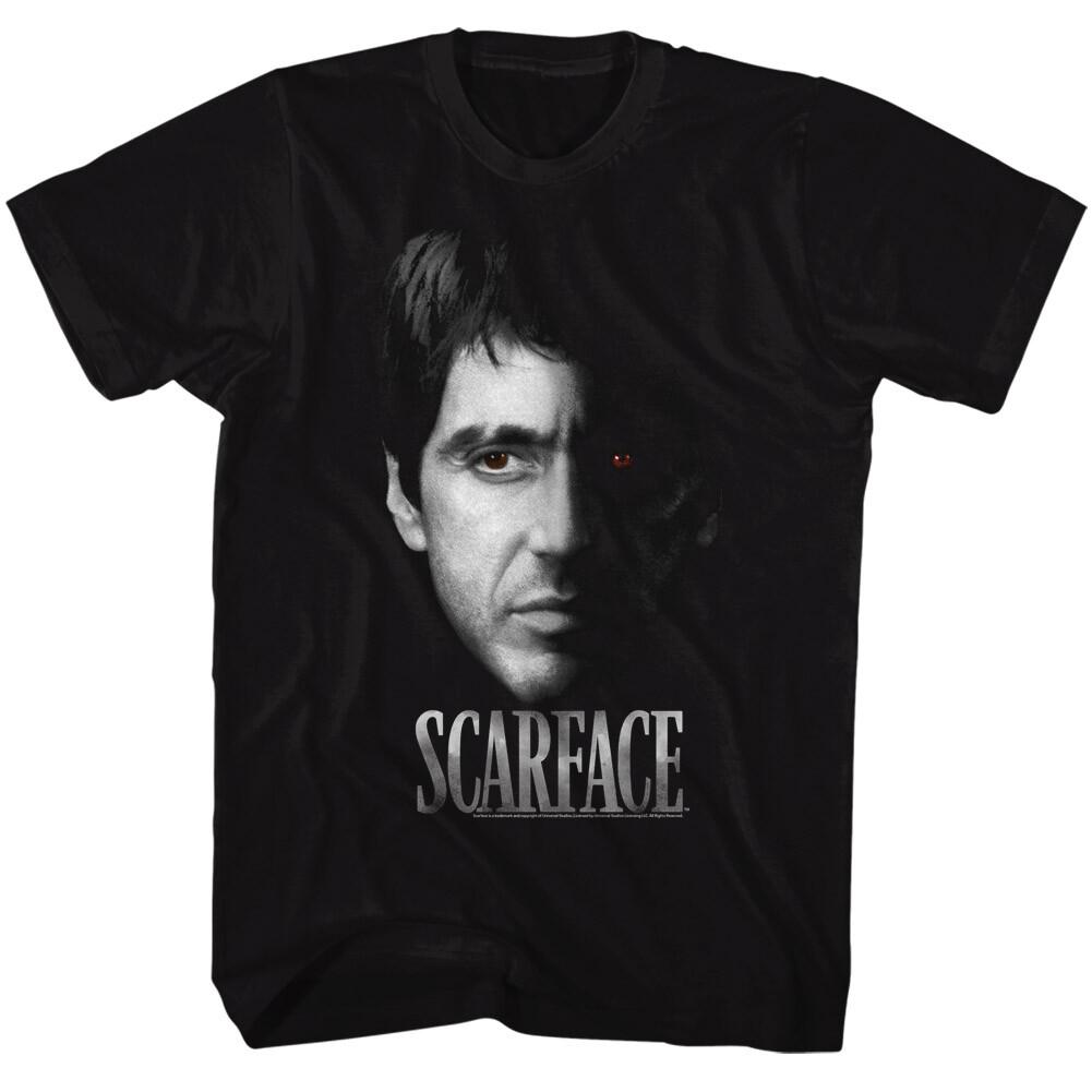 Scarface Movie Tony Montana Red Eye Terminator Men T Shirt Cuban Mafia XXL