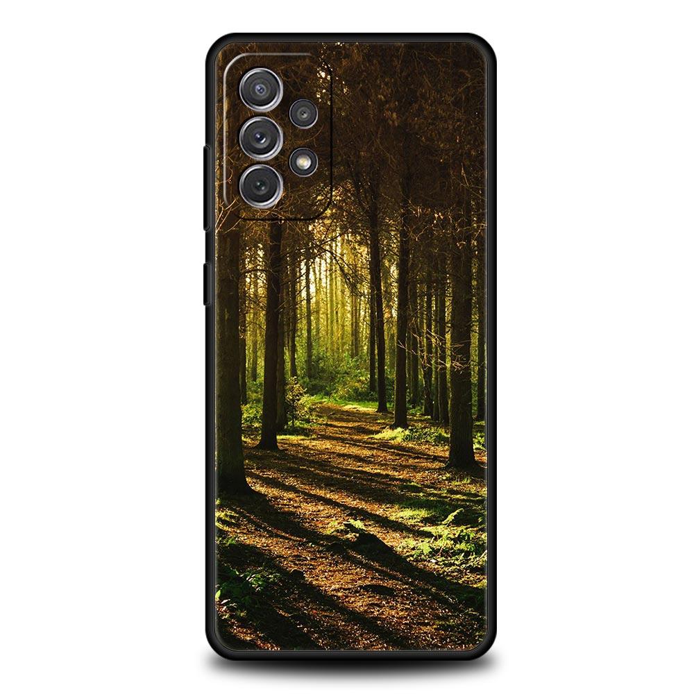 Phone Case For Samsung Galaxy A13 A51 A71 A41 A31 A21S A11 A03S A12 A32 A52 A23 A33 A53 A73 5G Cover Forest Beach Sunrise Nature