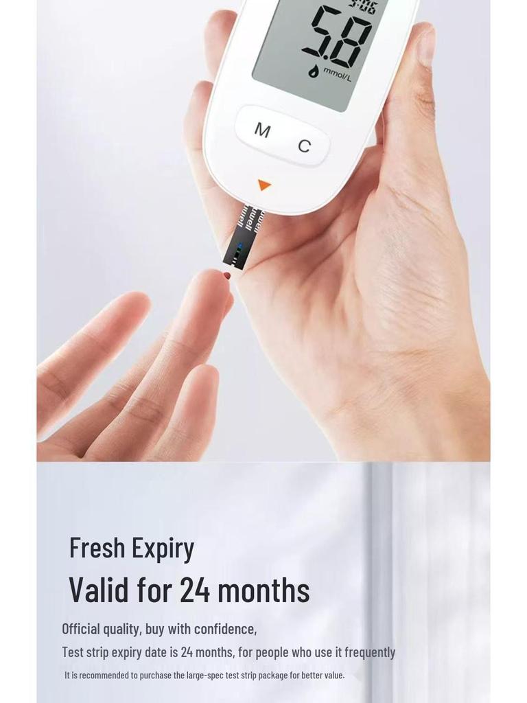 Yuyue 580/590 High Precision Blood Glucose Test Strips for Home Use - Automatic Detection
