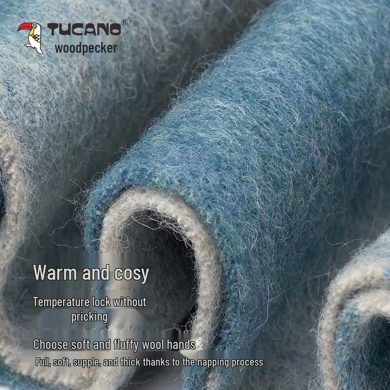 TUCANO Women's 100% Pure Wool Plaid Winter Scarf & Shawl