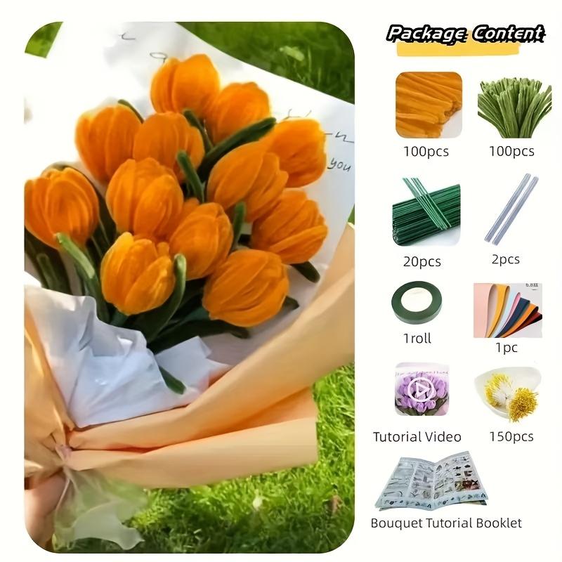 

Набор из 375 предметов, включая 200 items для чистки труб, подходит для DIY ручной работы стеблевых цветов и подходит в качестве подарка на День матери или жёлтый