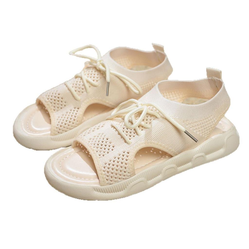 Women's Summer Thick-soled Flying Woven Casual Hollowed-out Fish-mouth Beach Roman Sandals