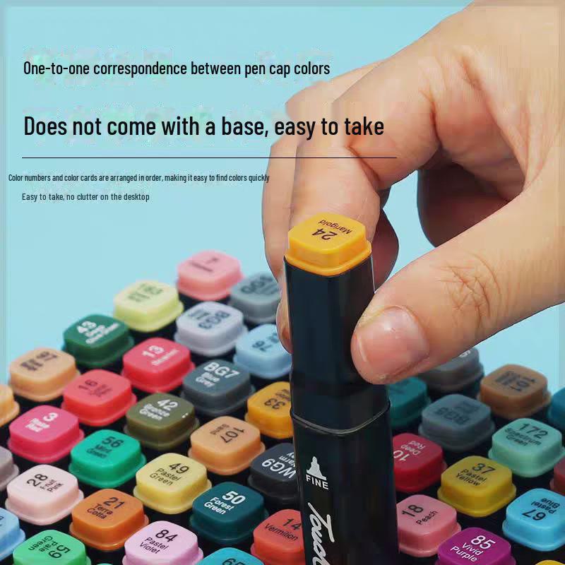 Dual-tip Oil-based Marker Pen for Quick-drying Graffiti and Painting, Ideal for Children's Art, Coloring Books, and Student Projects.