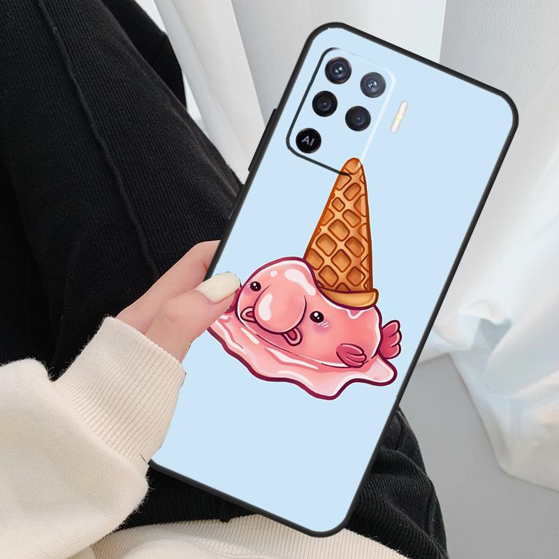 

Blobfish Phone Case For OPPO A5 A9 2020 A31 A53 A53S A1K A15 A16 A52 A72 A83 A91 A93 A54 A74 A94 OPPO A16