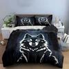 Mystic Wolf Night Design Set Bedding Duvet Cover Set Duvet Cover Pillowcases  (1*Duvet Cover 2*Pillowcases, without duvet insert)