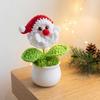 Holiday Desk Accessories for Office Hand Crochet Potted Christmas Tree, Creative Knitted Plant, Mini Crocheted Ornaments Cute Home Desktop Decorations