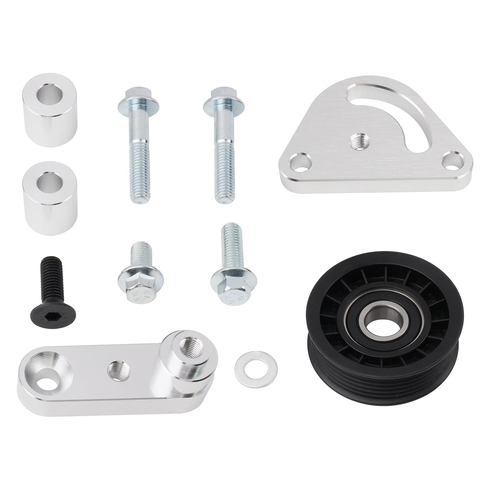 

Manual Belt Tensioner with Pulley Billet Aluminum for 1997-2004 Chevrolet Corvette C5 LS1/LS6 5.7L V8 Engine Replacement серебряный