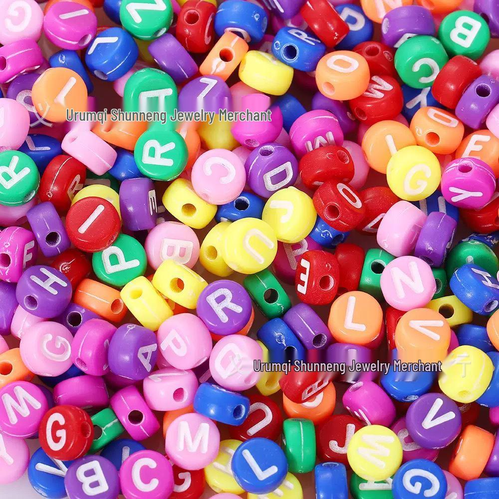 Acrylic Letter and Number Beads for Kids' DIY Jewelry and Crafts