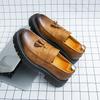 Brand Men's Pointed Business Formal Loafers Leather Shoes Spring New Men's Comfortable Thick Soled Tassel Leather Shoes