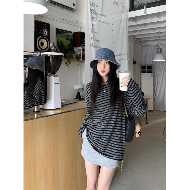 Striped Long Sleeved T-shirt Top