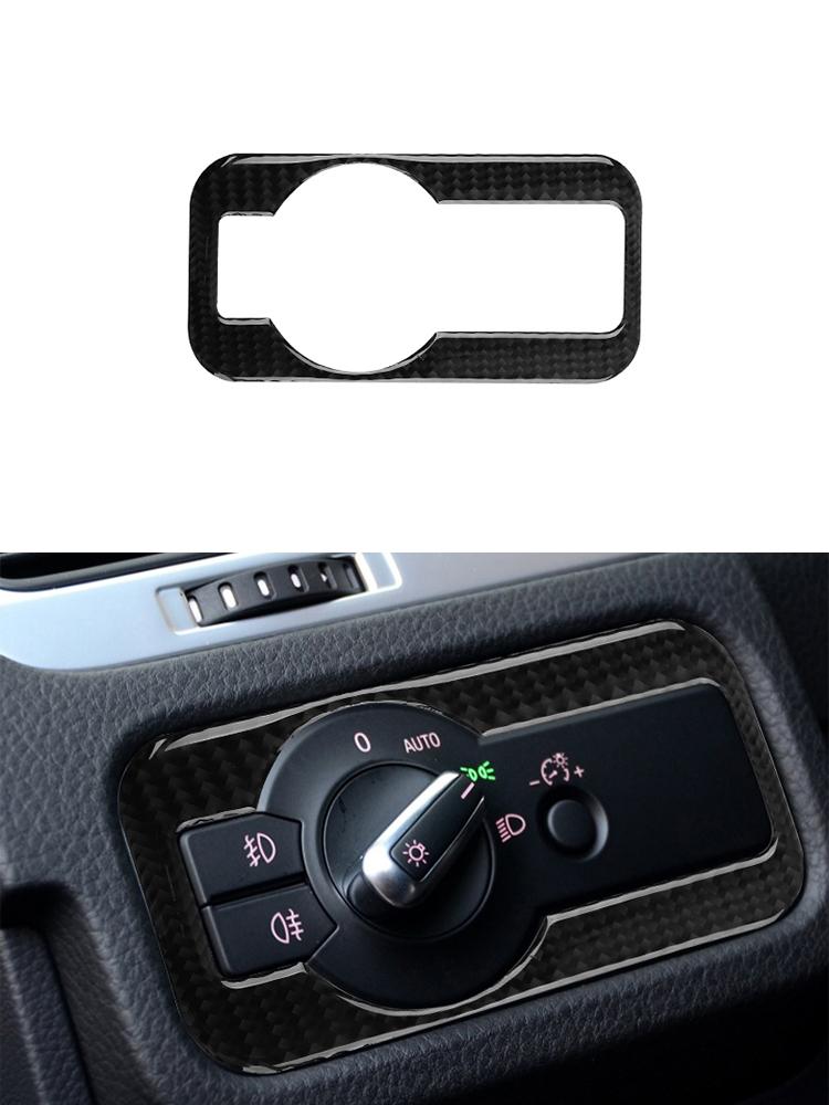 For Volkswagen VW Touareg 2011-2015 Car Carbon Fiber Sticker Version LHD Gear Shift Panel Interior Center control panel door