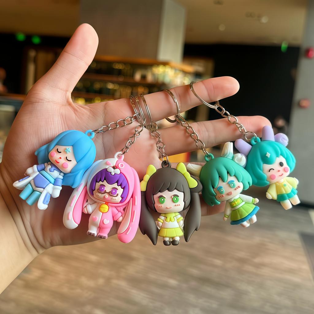 King Of Glory Doll Pendant Keychain Luban Li Bai Soft Plastic Doll Male And Female Couple Keychain Gift