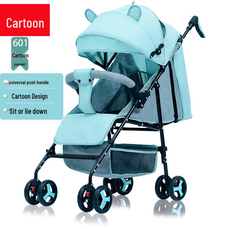 Multifunctional Lightweight Foldable Baby Stroller with High Landscape Design