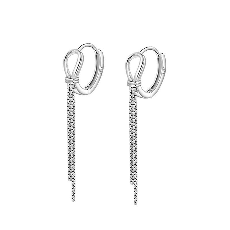 Temperament Light Luxury Long Earrings Square Face Jewelry Hot-selling Chain Earrings Tassels High-end