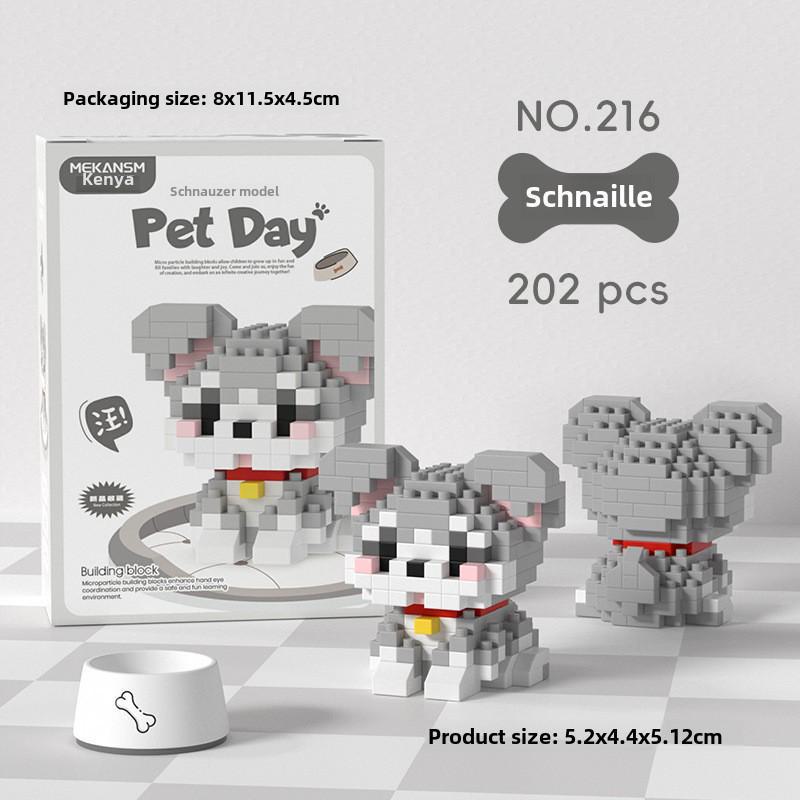 "Mini Particle Assembly Block Toys: Educational Cat Puzzle Ornaments for Kids, Compatible with LEGO"
