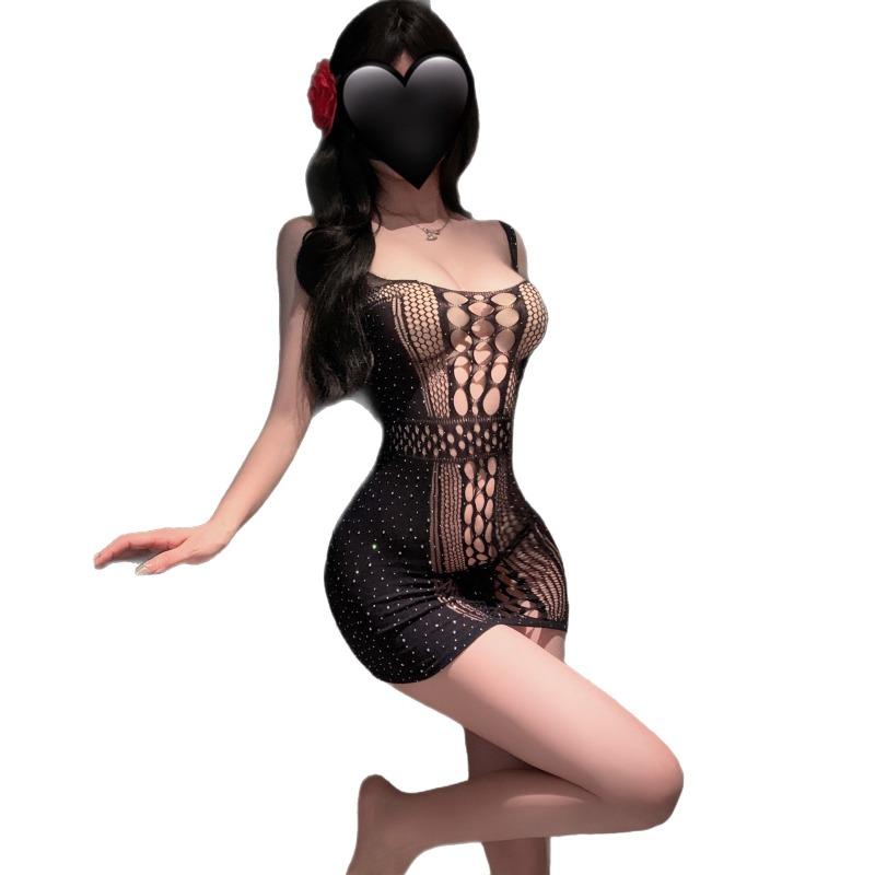 Sex Underwear Sexy Hot Drill Hollowed Out Shiny Passion Free Stockings Can Tear Net Clothes Seduce Women