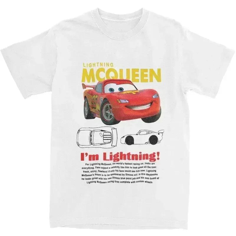Family Summer Men's Women's Sally I'm Lightning Cars McQueen Graphic T-Shirt Accessories Fun Cotton Couple Top Kids T-Shirt
