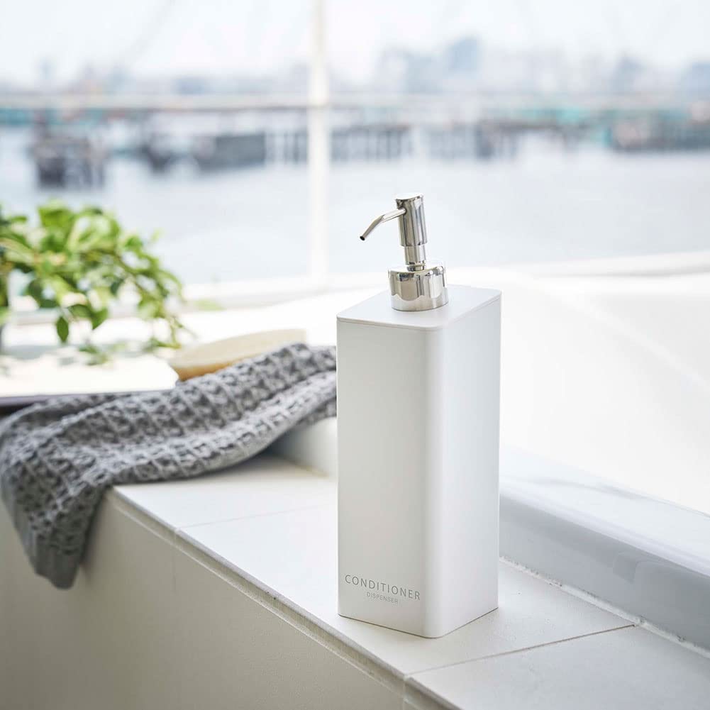 Yamazaki Film Hook Dispenser for 7cm W X 9cm D X Floating Easy 5362 Two-Way Conditioner, White, Approx. 23.5cm H, Tower, Storage, Installation,