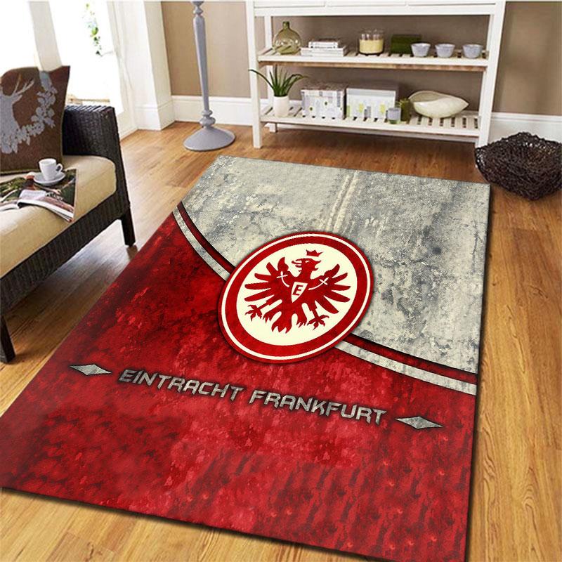 Eintracht Frankfurt Teppich für Wohnzimmer Schlafzimmer Zuhause Sofadekoration, Kinderspiel rutschfeste Bodenmatte