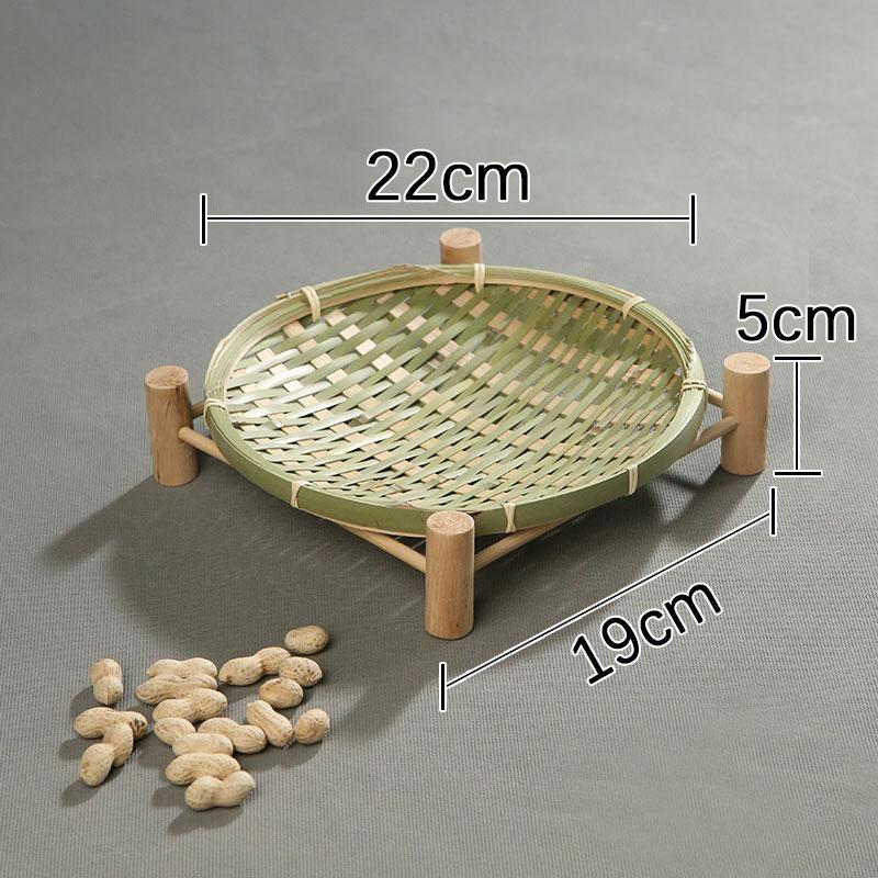 

Decorative Basket Bamboo Dried Fruit Tray Handmade Bamboo Basket Trays Gifts Fruit Basket style 1
