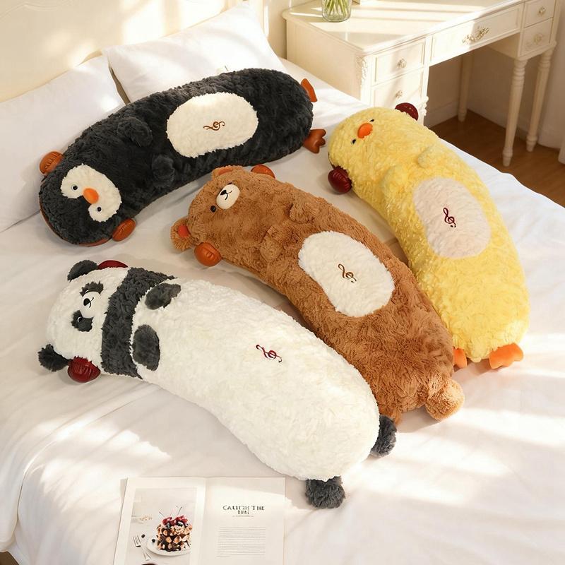 Favorite Toy Women's Brown Kawaii Giant Size Long Fox Plush Pillow Soft Bear Cartoon Penguin Toys Baby Accompany Sleeping Dolls For Girls Gifts