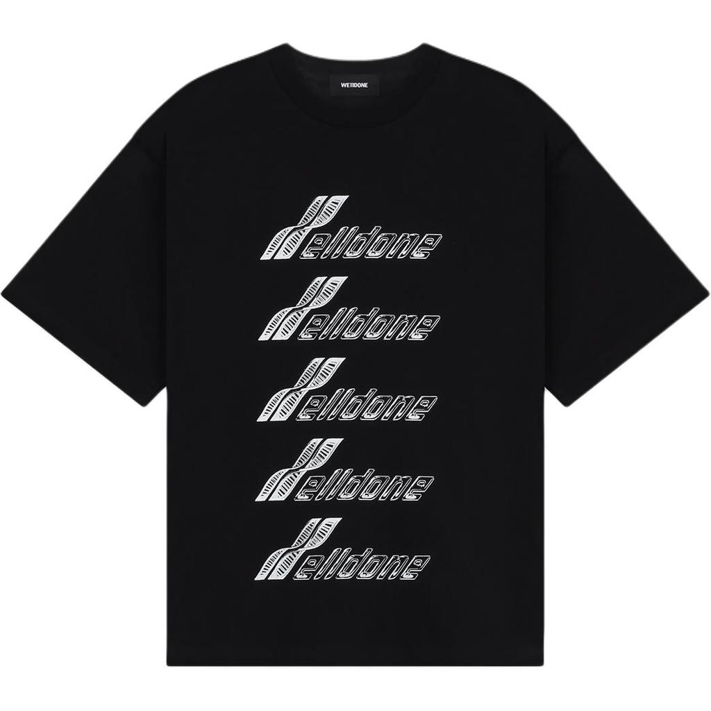 WE11DONE T-shirt z nadrukiem logo WD-TT2-25-756-U-BK