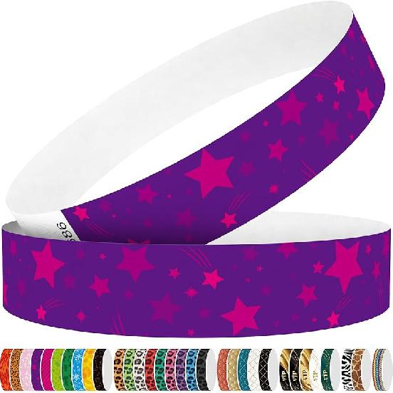 250 Tyvek Wristbands - Colored Paper Wristbands for Events - Red Flame Wrist Bands for Parties, Games, Competitions (red)