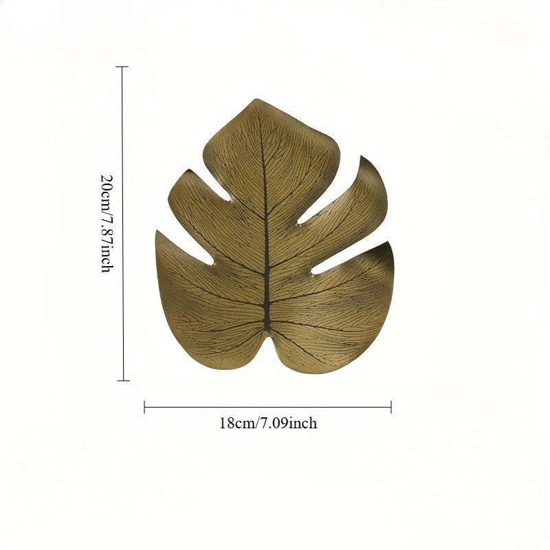 

1pc Artificial Palm Leaves - Turtle Leaf for autumn and winter, Thanksgiving Theme Party, Wedding & Birthday Table Decorations